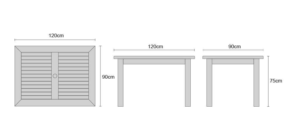 teak garden table